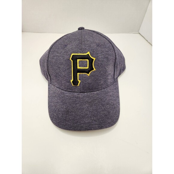 Pittsburgh Pirates Hat Cap Strap Back MLB Baseball Gray Logo - Picture 1 of 6